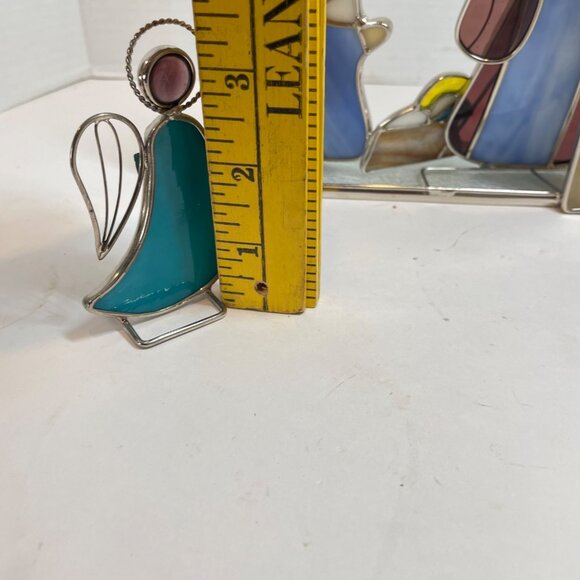 Handcrafted Stained Glass Nativity Scene With Holy Family & Star Design - Picture 11 of 11